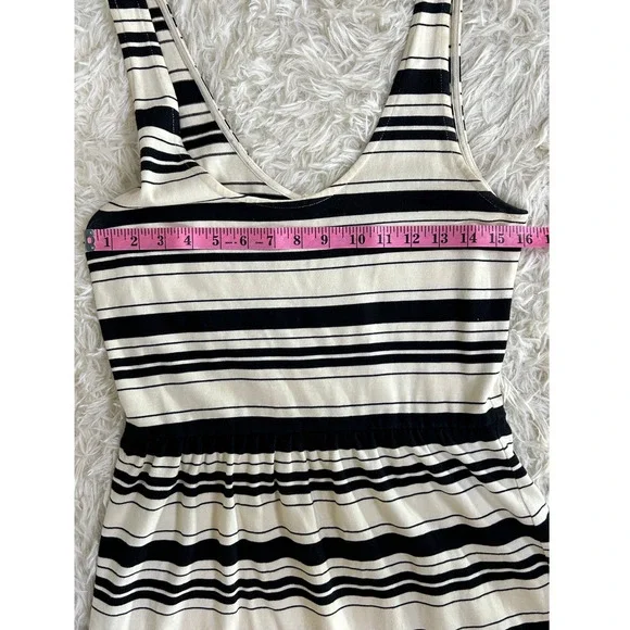 J Crew Women's Size S Cream & Black Button Back Fit & Flare Striped Dress #0301 - Picture 12 of 12